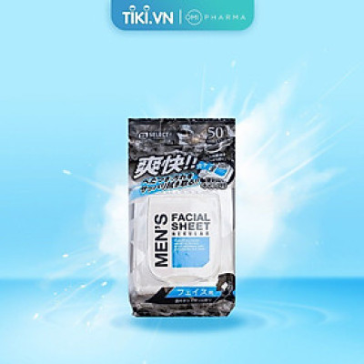 Khăn Ướt Lau Mặt Mát Lạnh Cho Nam S Select (50 Miếng/Gói)