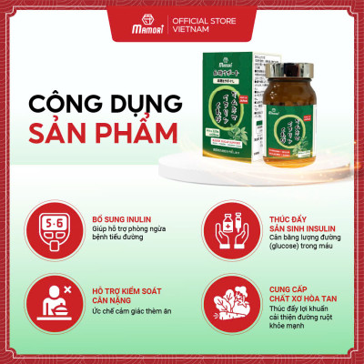 Combo 3 Hộp Viên uống MAMORI GYMNEMA - INULIN Hỗ trợ giảm đường huyết, ngăn ngừa tích tụ mỡ thừa, bổ xung chất sơ hòa tan