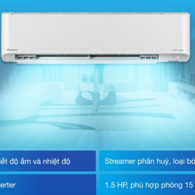 Máy lạnh Daikin Inverter FTKZ35VVMV 1.5 HP - Hàng chính hãng - Chỉ giao tại TPHCM