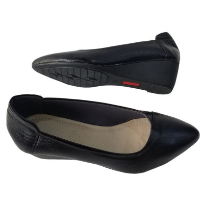 Giày Búp Bê Nữ Da Bò Thật BIGGBEN Cao 5 Phân BB123