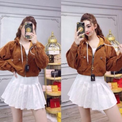 Áo khoác tay dơi form lửng kaki nhung, hình thật 100%, 