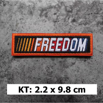 Patch_velcro vải FREEDOM & LET