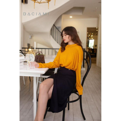 Baciami-Áo Thun Len Gân Tay Dài