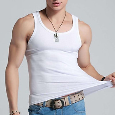 COMBO 2 ÁO 3 LỖ NAM COTTON - MÀU TRẮNG + ĐEN