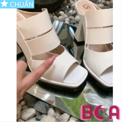 Giày sabo nữ 9p RO620 ROSATA tại BCASHOP thiết kế bề mặt bóng sang trọng và lớp trong êm ái là 1 mẫu siêu sang siêu tôn dáng