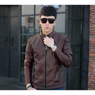 ÁO KHOÁC DA NAM LÓT LÔNG -NÂU