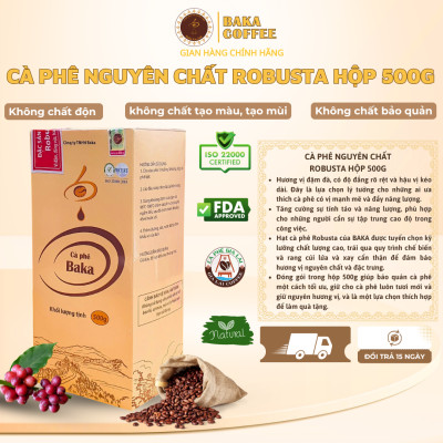 Cà Phê Nguyên Chất Baka - Robusta (Hộp 500g)
