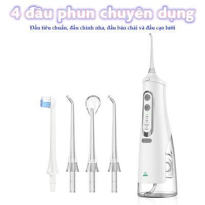 Máy Tăm Nước Cầm Tay Nikio NK-M209 - Dung Tích Lớn 360ml, Hàng Chính Hãng