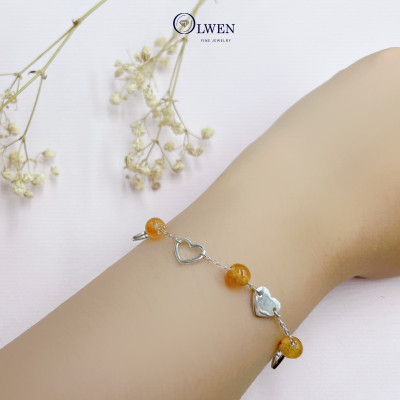 Lắc Tay Bạc Nữ S925 Gắn Đá Mã Não BAC_B03