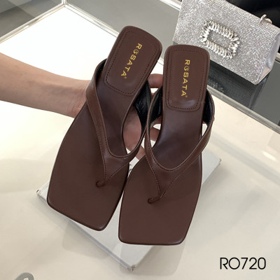 Dép nữ xỏ ngón, gót nhọn ROSATA RO720 - 4p - Đen, Nâu - BKSTORE