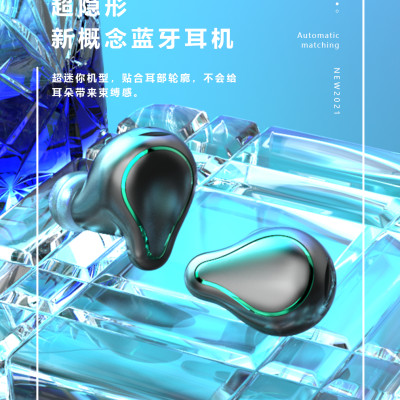 CINCATDY Tai Nghe Bluetooth Earbuds Single Side Wireless Earphone Handsfree Stereo Headset 2021 TWS Earbud with Microphone Waterproof Touch Earbud