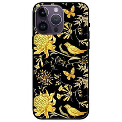 Ốp lưng dành cho Iphone 14 - Iphone 14 Plus - Iphone 14 Pro - Iphone 14 Pro Max - Chim Mẫu Đơn Vàng