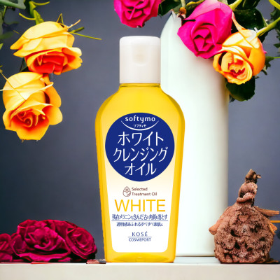Dầu Tẩy Trang Dưỡng Trắng Da Kosé Softymo White Cleansing Oil NC (230 mL)