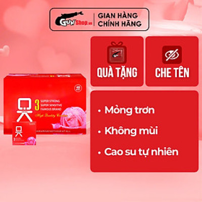 Bao cao su OKHQ hương dâu - Hộp 144 cái