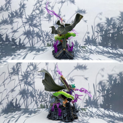 Mô Hình Zoro Wano 22cm Mái Nhà 3 Kiếm Mô hình One Piece Cao Cấp, Figure Mô Hình Anmie One Piece Luffy Vua Hải Tặc