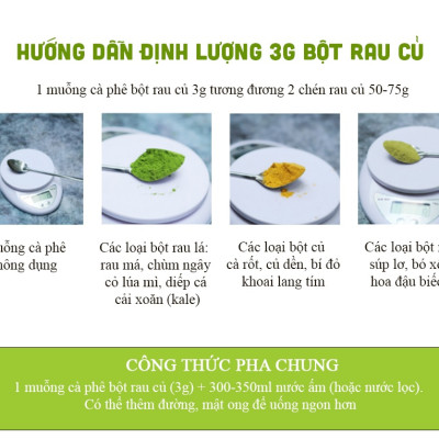 Bột rau má hữu cơ nguyên chất sấy lạnh Dalahouse - Giải độc, mát gan, thanh nhiệt cơ thể, giảm mụn, đẹp da