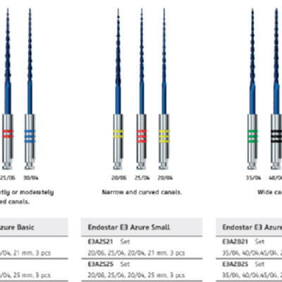 Trâm file nội nha từ châu Âu EndoStar E3 Azure-file dẻo