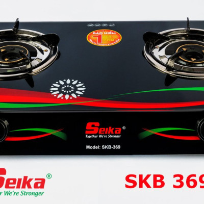 Bếp Gas Đôi Mặt Kính Seika SKB369 - Hàng Chính Hãng