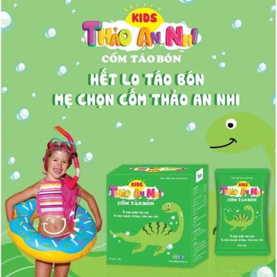 CỐM TÁO BÓN THẢO AN NHI - Hộp 20 gói - Bổ sung chất xơ giúp nhuận tràng hỗ trợ tiêu hóa cho bé