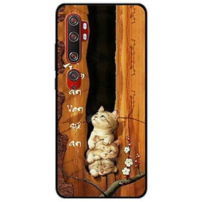Ốp lưng dành cho Xiaomi Mi Note 10 - Mi Note 10 Pro - mẫu Tâm An Chú Mèo