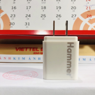 Bộ sạc Ham mer 2.1A chân cắm Type C, hàng chính hãng hảo hành 12 tháng