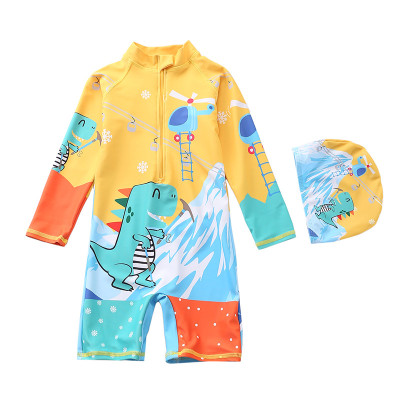 Đồ Bơi Trẻ Em 1 Mảnh  Khủng Long Phong Cách Thời Trang Mới Kèm Nón Bơi