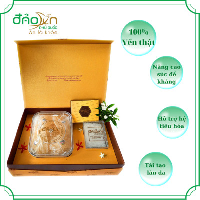 Tổ hồng yến tinh chế 50gr Đảo Yến Phú Quốc - tổ yến tinh chế nguyên chất 100% - Giúp tăng sức đề kháng cho trẻ nhỏ, bổ sung dinh dưỡng cho mẹ bầu