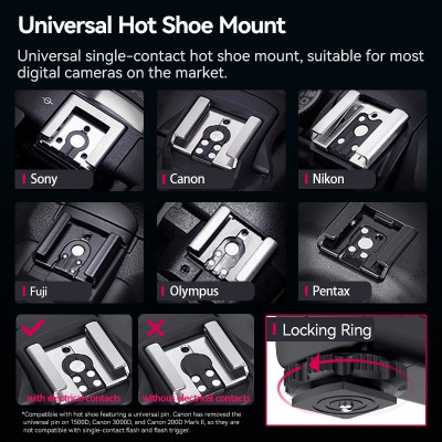 Đèn Flash Mini Đế Gắn Hotshoe Dành Cho Máy Ảnh Ulanzi F12 - Hàng Nhập Khẩu