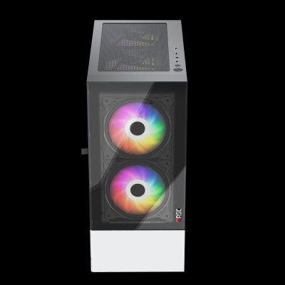 CASE MAGIC GM-04 BLACK AND WHITE GLASS 3 FAN (ATX) - Hàng chính hãng