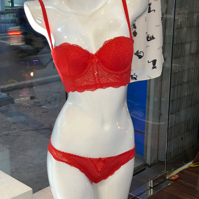 Bộ đồ lót AG 5 móc ren hoa bản to che khuyết diểm quần nguyên mông