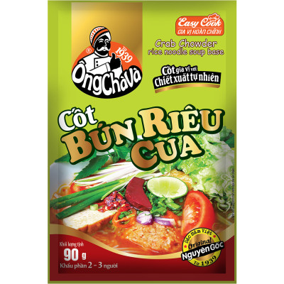 Cốt Bún Riêu Cua Ông Chà Và 90gr (Crab Chowder Rice Noodle Soup Base)