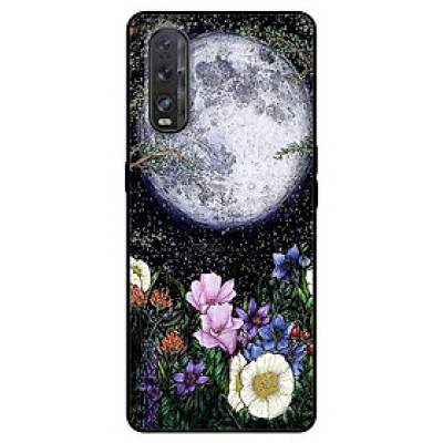 Ốp lưng dành cho Oppo Find X2 mẫu Trăng Sáng Và Hoa