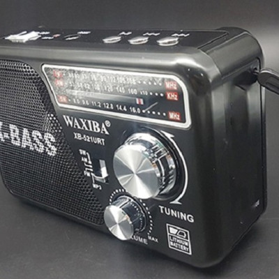 Đài USB THẺ NHỚ NGHE NHẠC WAXIBA XB-521URT RADIO AM\FM\SW LOA TO X-BASS CÓ ĐÈN PIN GIAO MÀU NGẪU NHIÊN HÀNG CHÍNH HÃNG