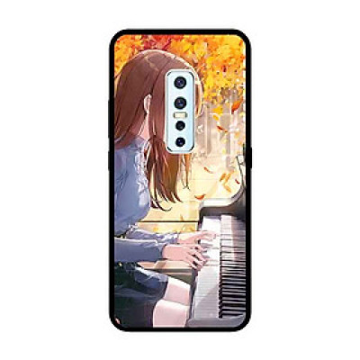 Ốp Lưng in cho Vivo V17 Pro Mẫu Nàng Đánh Đàn Piano - Hàng Chính Hãng