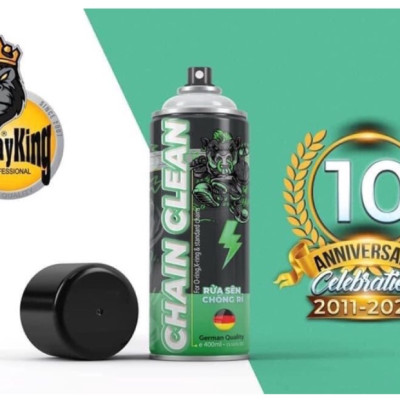 Chai xịt rửa sên, vệ sinh sên, xích xe máy, xe mô tô xe đạp Sprayking Chain Clean 400ml (Mẫu Mới)