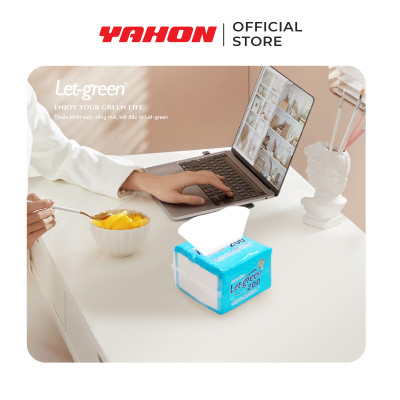 Combo Bao Khăn Giấy Lụa Let-green, 200 tờ/bao