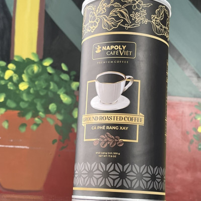 TRÀ XANH PREMIUM TEA Napoli Coffee Cao Cấp Cầu Đất Đà Lạt Giúp Định thần, Đậm vị, Hậu Ngọt Thơm Lâu - Lon 100g