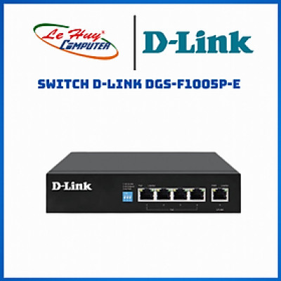 Bộ Chia Mạng Switch D-Link DGS-F1005P-E 5 Cổng 10/100/1000Mbps với 4 Cổng PoE và 1 Cổng Uplink - Hàng Chính Hãng