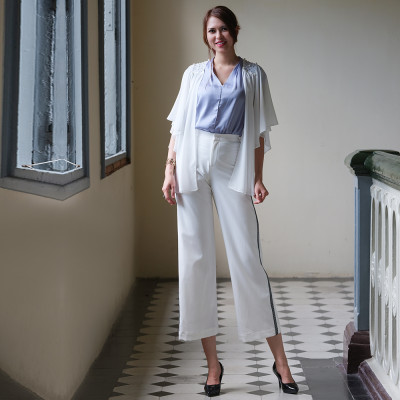 Áo Khoác Ngọc Trai Áo Khoác Voan Hity TOP139 (Trắng Kim Cương)