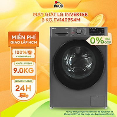 Máy giặt LG AI DD Inverter 9 kg FV1409S4M - Hàng chính hãng - Giao HCM và 1 số tỉnh thành