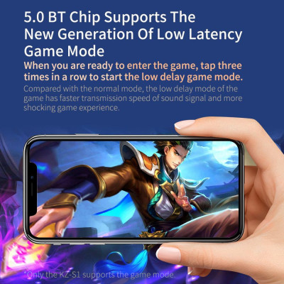 Tai nghe nhét trong tai Mini Smart Bluetooth 5.0 với Mic nhấc tai ghép nối tự động KZ S1 TWS 