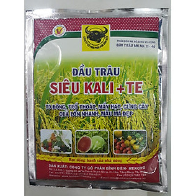 Phân bón đầu trâu SIÊU KALI + TE giúp quả lớn nhanh - đẹp - năng suất cao