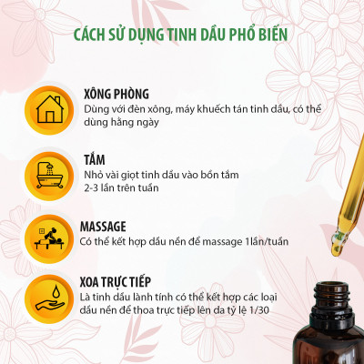 Tinh Dầu Bạc Hà Nguyên Chất Chai 10ml Giúp Thơm Phòng, Kháng Khuẩn, Tạo Cảm Giác Hưng Phấn, GiảmStress