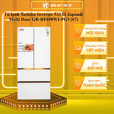 GR-RF690WI-PGV - Tủ Lạnh Toshiba Japandi  GR-RF690WI-PGV(67) - Hàng Chính Hãng - Chỉ giao HCM