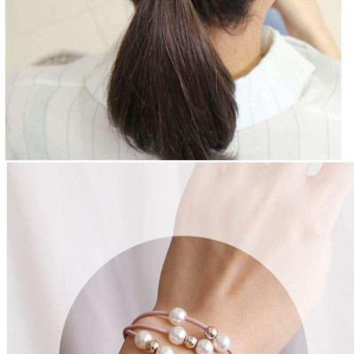 Đồ buộc tóc xinh xắn, 5 chun buộc tóc đính hạt nhiều màu cực đẹp SC24