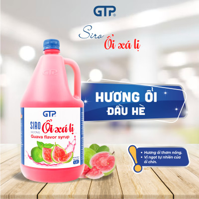 Siro Ổi Xá Lị GTP  - Chuyên dùng pha chế: Trà sữa, Trà trái cây, Cocktail, Mocktail…