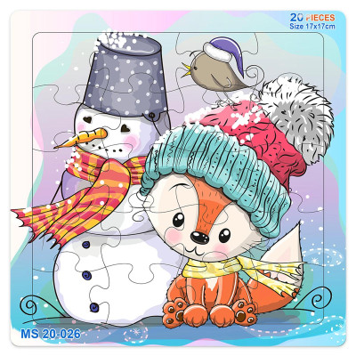 Bộ Xếp Hình Puzzle Minh Châu 20-026 - Cáo Nhỏ Mùa Đông (20 Mảnh Ghép)