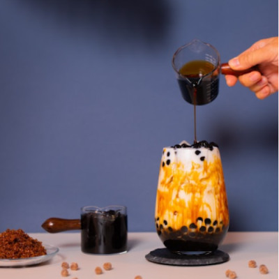 Siro đường đen Déli - 1 lít - đậm đặc, chuyên dùng pha chế trà trái cây, soda