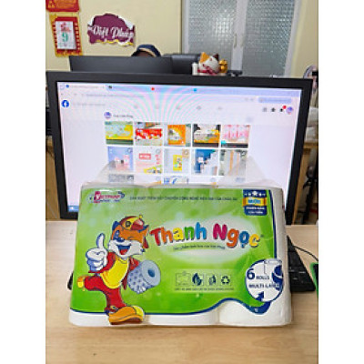 COMBO 2 bịch GVS 6 cuộn Thanh Ngọc 4 lớp cao cấp mềm mịn,dày hơn  và tiết kiệm,sử dụng cho mọi gia đình