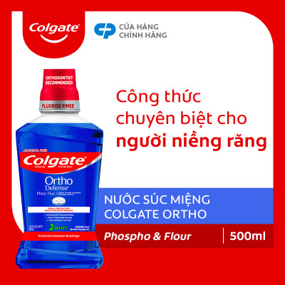 Nước Súc Miệng Colgate Ortho Với Công Thức Chuyên Biệt Cho Người Niềng Răng 500Ml